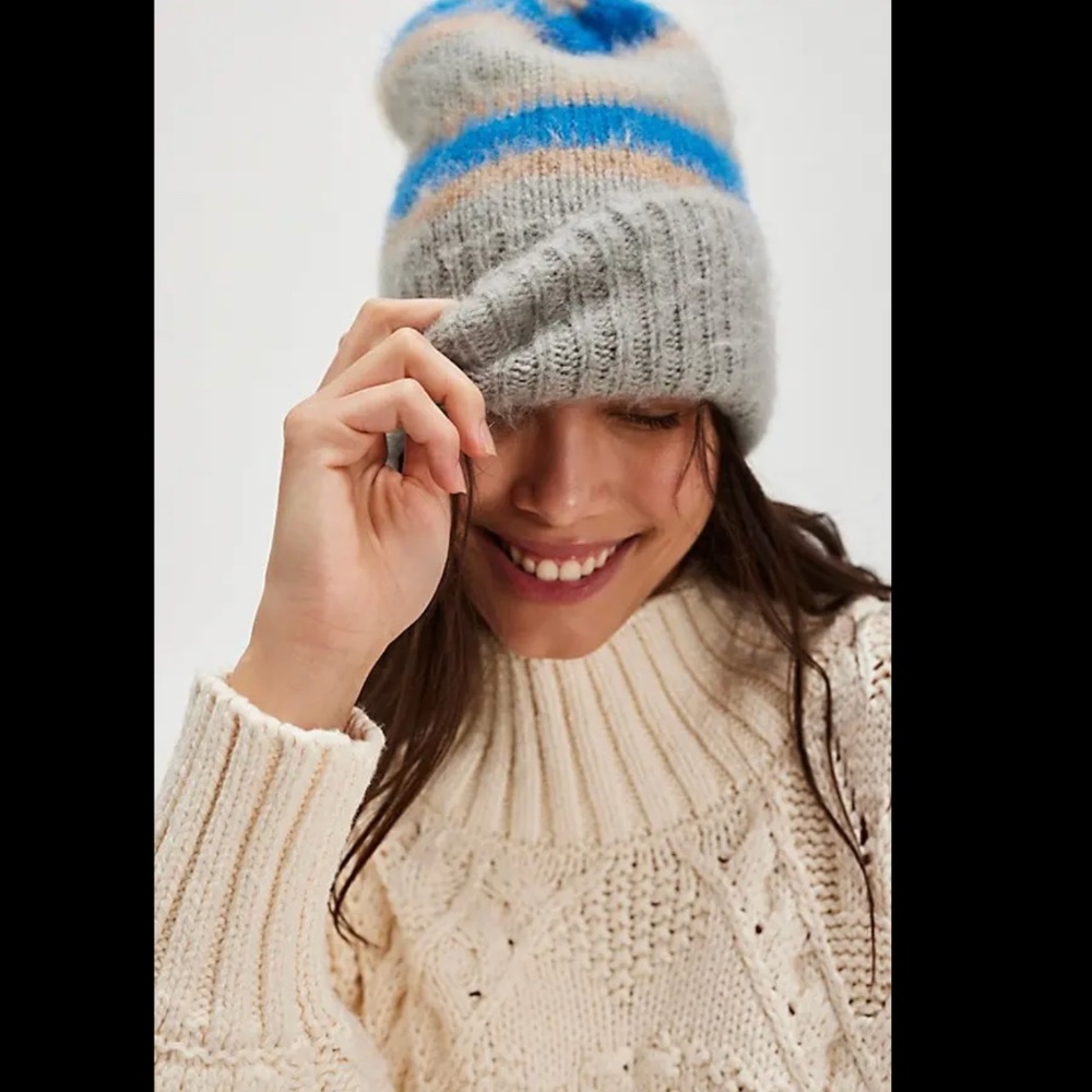 NWOT Free People The Groove Stripe Beanie - Prep Stripe